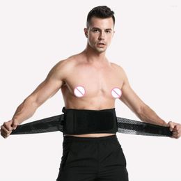 Waist Support Nylon Back Trainer Pain Relief Spine Brace Breathable Adjustable Antiskid Lightweight For Sports Training