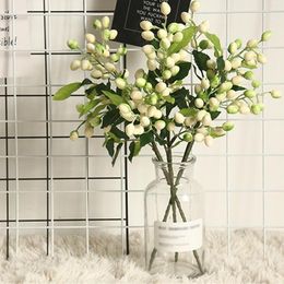 Decorative Flowers Magnolia Home Decoration Clematis Imitation Flower Lotus Artificial 55cm Plastic Simulation Bouquet