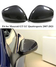 Car Mirror Cover Caps for Maserati GT GC Quattroporte 2007-2021 Carbon Fibre Reaview Side Mirrors Shell