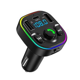 G47 Bluetooth FM Transmitters TF Card Dual USB handsfree Fast QC3.0 Car charger Audio MP3 Player Car Kit Wireless BT 5.0