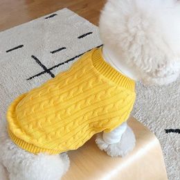 Dog Apparel Pet Clothes Autumn Winter Warm Solid Knit Sweater Cat Dogs Jacket Fashion Schnauzer Teddy Clothing Supplies Accessories