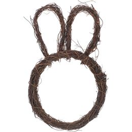 Party Decoration Wreath Rattan Easter Bunny Garland Diy Frame Rabbit Grapevinerings Ring Door Woven Hanging Pendant Front Natural Circles Wreaths Y2302