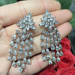 Dangle Earrings Fashion Trendy Waterdrop For Women Wedding Party Dubai Bridal Jewellery Boucle D'oreille Femme Gift E-1049