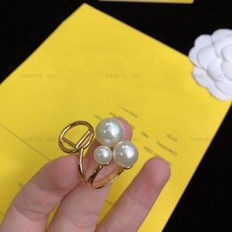 Gold Designer Rings For Women Mens 925 Silver Pearl Love Ring Diamond Rings F Luxury Designers Jewellery Party Wedding Engagement Gift