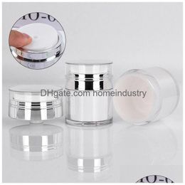 Cream Jar 15G 30G 50G Acrylic Vacuum Pressing Bottle Eye Cosmetic Sub Packaging Creambottle Drop Delivery Office School Business Ind Dhe3N