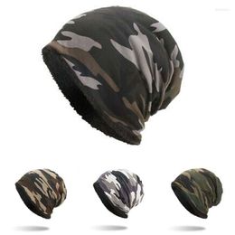 Cycling Caps Beanie Hat Warm Sports Ski Cap Women/Men Winter Fleece Lined Camouflage Slouchy