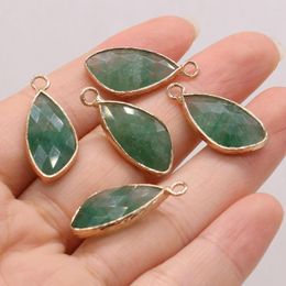 Charms Natural Semi-precious Stone Pendants Green Fluorite For DIY Jewelry Making Handmade Accessories