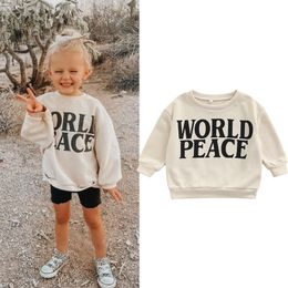 Clothing Sets FOCUSNORM 16Y Lovely Infant Kids Girls Boys Sweatshirt Letter Pattern Printed Long Sleeve Pullover T Shirts Tops 230223