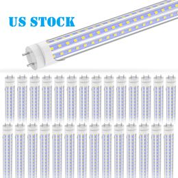 T8 LED Tube Light Bulbs shop lights 4FT 36W 4680Lm 6000K 5000K Cold Daylight White Fluorescent Replacement D Shaped Bi Pin G13 Dual-end garage warehouse barbershop