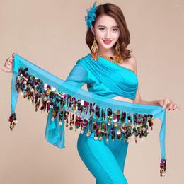 Stage Wear For Women Belly Dancing Belt Dance Accessories Sequins Hip Scarf Chain Costumes