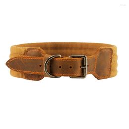 Carpets Classic Heavy Duty Dog Collar Soft Strong Leather For Dogs -Waterproof Odour Free Adjustable With Metal Buckle