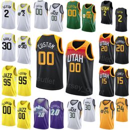 Screen Printed Man Youth Basketball Rudy Gay Jerseys 22 Juan Toscano-Anderson 95 Damian Jones 15 Clarkson 00 Udoka Azubuike 20 Walker Kessler 24 Custom Name Number