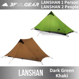 Tents and Shelters 3F UL GEAR 2021 Newest Lanshan1 neue Version 230cm Lanshan 2 Ultraleicht Camping 34 Saison 15D Silnylon Kolbenstangenlosen Zelt J230223