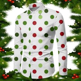 Men's T Shirts Fancy Men Male Autumn Winter Christmas Long Sleeve Full Print Festive Funny Special B Shirt 70s Style