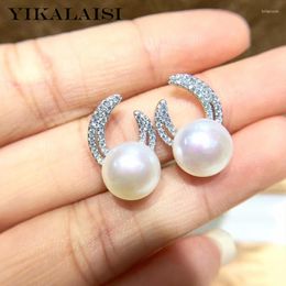 Stud Earrings YIKALAISI 925 Sterling Silver Jewellery Pearl 2023 Fine Natural 9-10mm For Women Wholesale