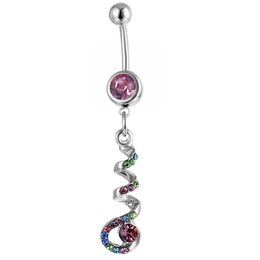 Navel Bell Button Rings D0891 Belly Ring Mticolor Drop Delivery Jewellery Body Dhgarden Dh7Ld