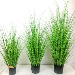 Decorative Flowers 150cm Large Artificial Plants Fake Onion Grass Potted Wedding Flower False Reed Leafs PVC Tree Bonsai For Home Room