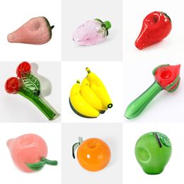 Vintage FRUIT Strawberry Glass Bong pipe Hookah Pipe can put customer logo by DHL UPS CNE