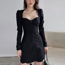 Casual Dresses Women Velvet Dress Bodycon Modis Sheer Autumn Winter 2023 Elegent Corset Femme Party Long Sleeve Wrap Mini Woman