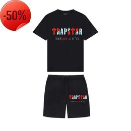 Men's T-Shirts Men's T-Shirts Brand TRAPSTAR Clothing T-shirt Tracksuit Sets Harajuku Tops Tee Funny Hip Hop Colour T Shirt Beach Casual Shorts Se2