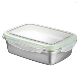 Dinnerware Sets Bento Container Bowl Student Jar Office Insulated Sealed Round Lid Containers Stainless Steel Adult Metal Kids School