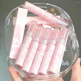 Lip Gloss Water Mirror Glaze Lipstick Pink Bear Non-stick Cup Lasting Moisturizing Lipgloss Silky Smooth Tint Makeup