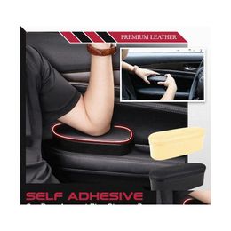 Other Auto Parts Storage Functional Armrests Car Door Leather Ergonomic Interior Arm Elbow Support Heightening Pad Drop Delivery Mob Dhajn