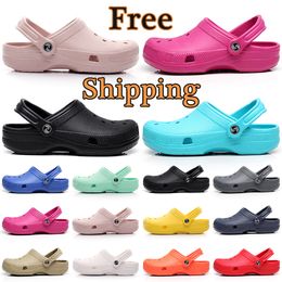 Croc clog clássico designer sandálias verão praia impermeável slide adulto crianças preto branco rosa homens mulheres chinelos enfermagem interior ao ar livre sapatos