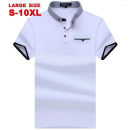 Men's T Shirts Men's Stand Collar Short Sleeve T-shirt Business Casual Cotton Loose Large Polo Shirt