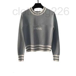 designer Womens Sweater Woman Designer Cardigan Knit Letter Print Round Crow Neck Stripe Knitwear Long Sleeve Clothes Pullover Casual Top 8RQC