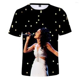 Camas de camas masculinas Singer Selena Quintanilla 3D T-shirt Impresso