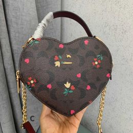 Many Models Heart-shaped Bag Shoulder Bags For Women Designer Purse Handbag Chain Crossbody Mini Heart Love Leather Handbags Wallet 230129