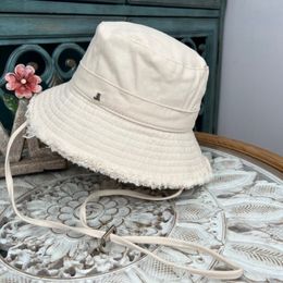 Designer Bob Straw Bucket Le Hat Cap Women Hats Bob Fashion Brim for Hat Bucket Wide Designer Frayed Cap Beach 10 Colours Available S