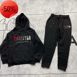 Men's Tracksuits 2023 Men Women Color Flocking Hoodie Sweatshirt Suit Trapstar Fleece Set Hoody G22092721