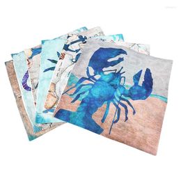 Pillow Case 6 Pack Mediterranean Style Throw Ocean Theme Decorative Square Cushion Cover 18X18inch Sea