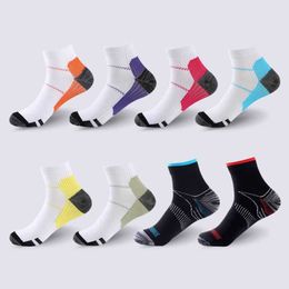 5PC Socks Hosiery Men Women Nylon Compression Socks Short Socks for Running Marathon Travel Sports Socks Z0221