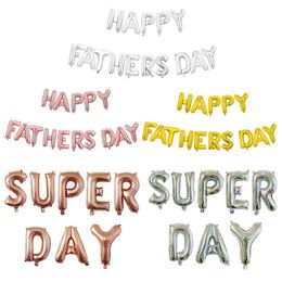 Happy Fathers Day Decoration Balloon Super Day Letter Balloon 16inch Fathers Day Decor Balloon Festival Party Supplies Globo De Decoracion Feliz Dia Del Padre