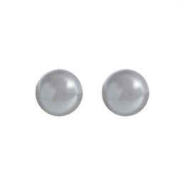 Stud Earrings Women 925 Pure Silver Ear Nails Grey Spherical Freshwater Pearl Clip Personality Fashion Jewellery Couple Gift