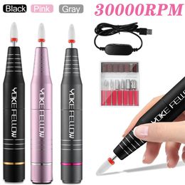 Nail Art Equipment 30000 RPM Portable Nail Drill Pen Manicure Machine Electric Nail Sander for Gel Polish Professional Nail File for Nail Art Use 230223