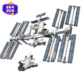 Blocks Legp ISS Ideas International Space Station 21321 Building Kit Adult Set for Display Makes A Great Birthday Present 230222