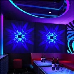 Wall Lamp 3W LED Mounted Indoor Projection Colorful Lighting Mural Luminaire Background Light For Home El KTV B