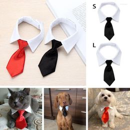 Dog Apparel Pet Cat Formal Necktie Tuxedo Bow Tie Black And Red Collar For & Accessories Adjustable White