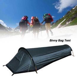 Tents and Shelters Single Person Waterproof Sleeping Bag Cover Larger Space Canopy Ultralight Bivvy Bag Tent Bivvy Sack For Outdoor Camping J230223