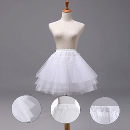 Three Layers Children Petticoat without Hoops Kid For Flower Girl Dresses White Black Little Girl Petticoat