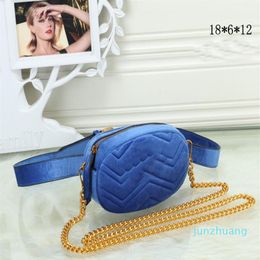 Designer- Women Crossbody Bags Lady Handbags Waist Bag Velvet Bag Purse Belt Female Designer Waistpacks1658