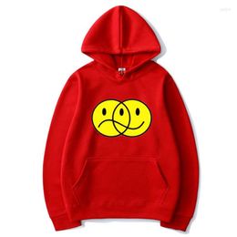 Men's Hoodies 2023 Smile Sad Face Sweatshirt Women Men Korean Streetwear For Hoodie Harajuku Casual Print Hip Hop Hoodies.