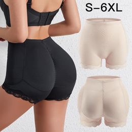 Women's Shapers Plus Size S-6XL Women Sexy Lace BuLifter Padded Underwear Tummy Control Panties Waist Hip Shimming Body Shaper For