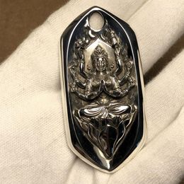 Pendant Necklaces Thousand-hand Guanyin Handmade Tag Male Model Is A Rat's Life Buddha Domineering Transfer Women's Pendants