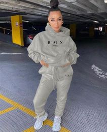 Designer Tracksuits for Women Two Pieces Sets Female Hoodie Jackets and Pants With Letters Side For Lady Loose Jumpers Woman Tracksuit