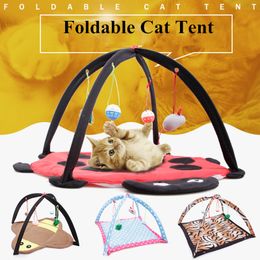 Cat Toys Portable Tent Funny Pet Mobile Activity Pets Play Bed Mat Blanket House Foldable Kitten Tents 230222